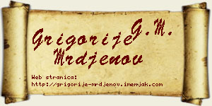 Grigorije Mrđenov vizit kartica